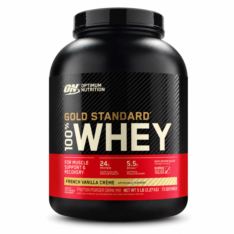 PROTEINA WHEY ISOLATE 24G | OPTIMUM NUTRITION GOLD STANDARD | VAINILLA 5LB 73 SERV
