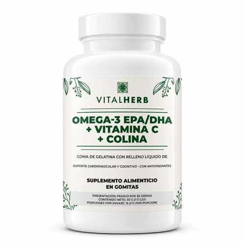 OMEGA 3 EPA/DHA CON COLINA Y VITAMINA C | VITALHERB
