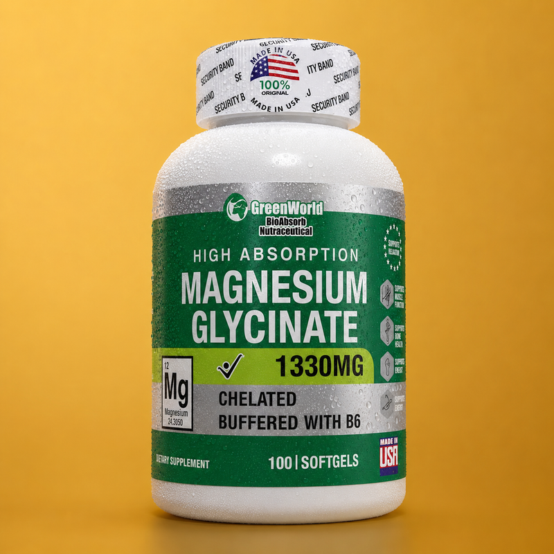 GLICINATO DE MAGNESIO | GREENWORLD | 100 SOFTGELS