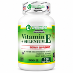 VITAMINA E 1000 IU + SELENIO | GREENWORLD | MADE IN USA · 100 SOFTGELS