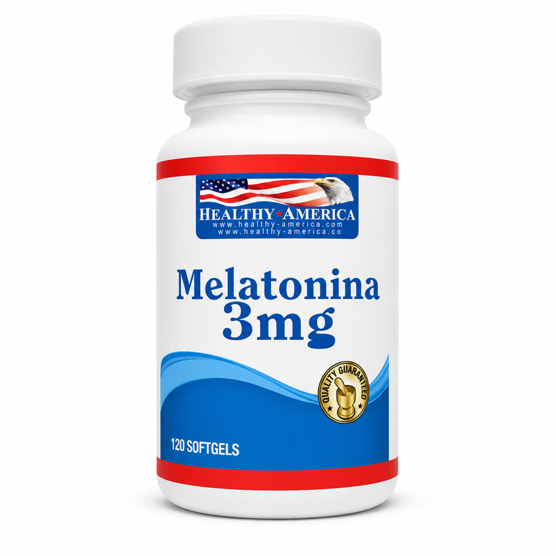 MELATONINA 3MG | HEALTHY AMERICA | 120 SOFTGELS