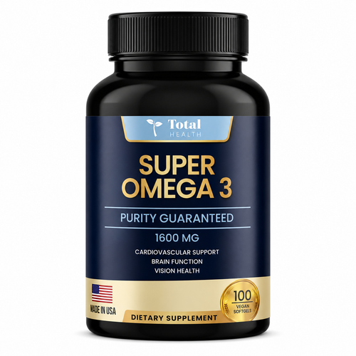 SUPER OMEGA 3 VEGANO 1600MG PURITY GUARANTEED | TOTAL HEALTH | USA