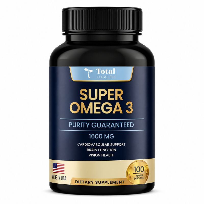 SUPER OMEGA 3 VEGANO 1600MG PURITY GUARANTEED | TOTAL HEALTH | USA