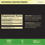 CREATINA MONOHIDRATADA | OPTIMUM NUTRITION | 300G | PURA 5G X SERVICIO
